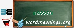 WordMeaning blackboard for nassau